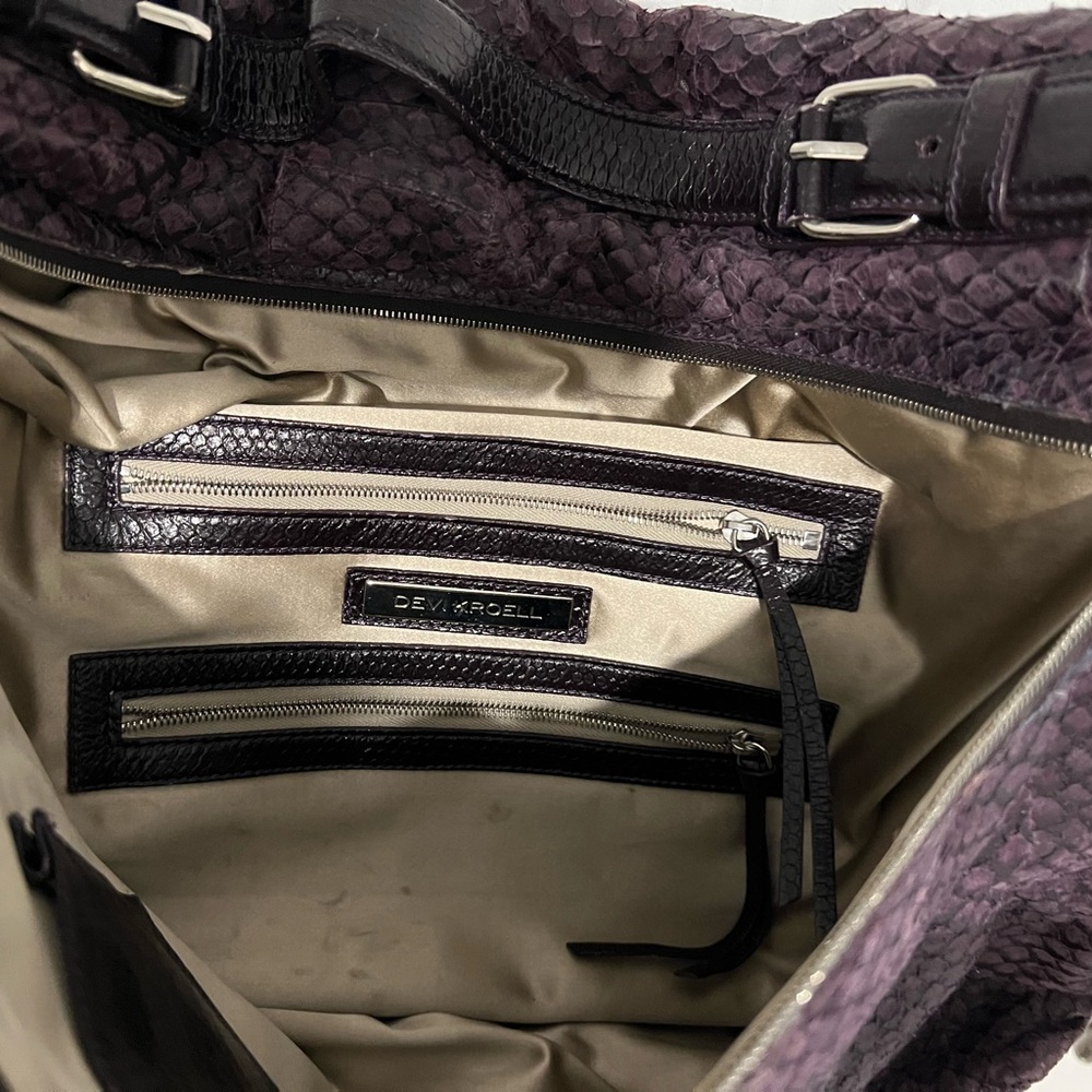 Dark Purple Devi Kroell Python Crossbody - image 7
